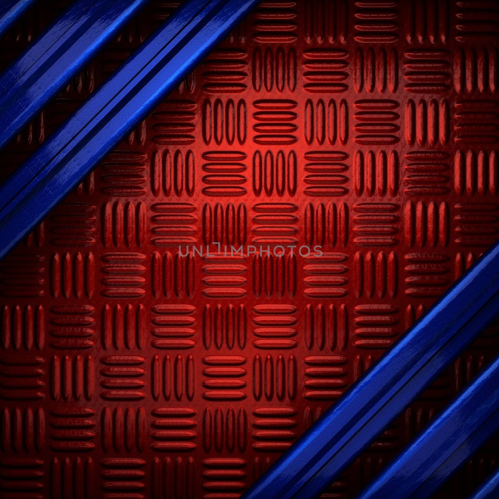 red and blue metal background