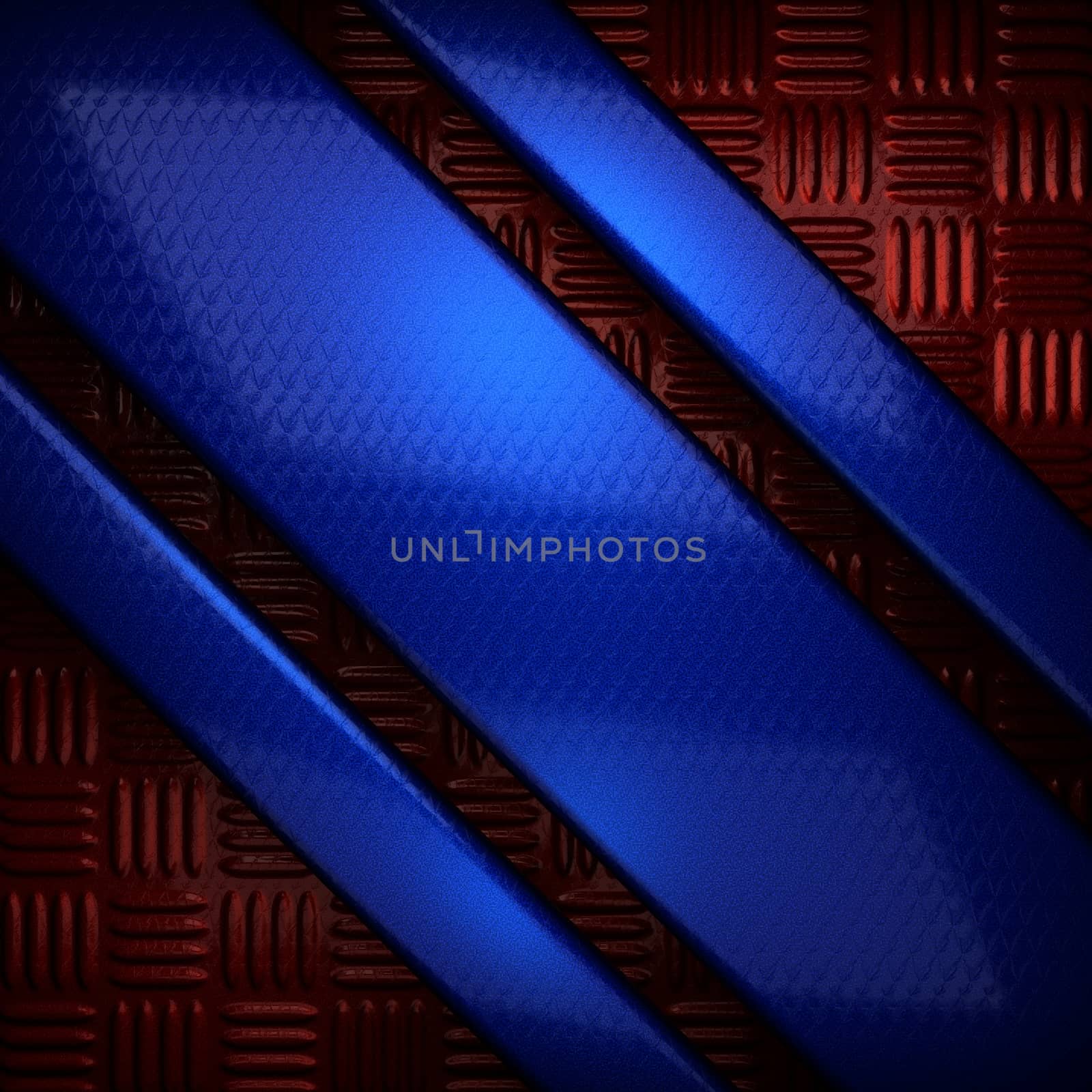 red and blue metal background