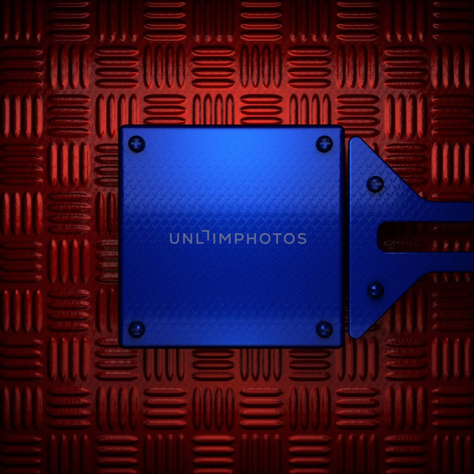 red and blue metal background