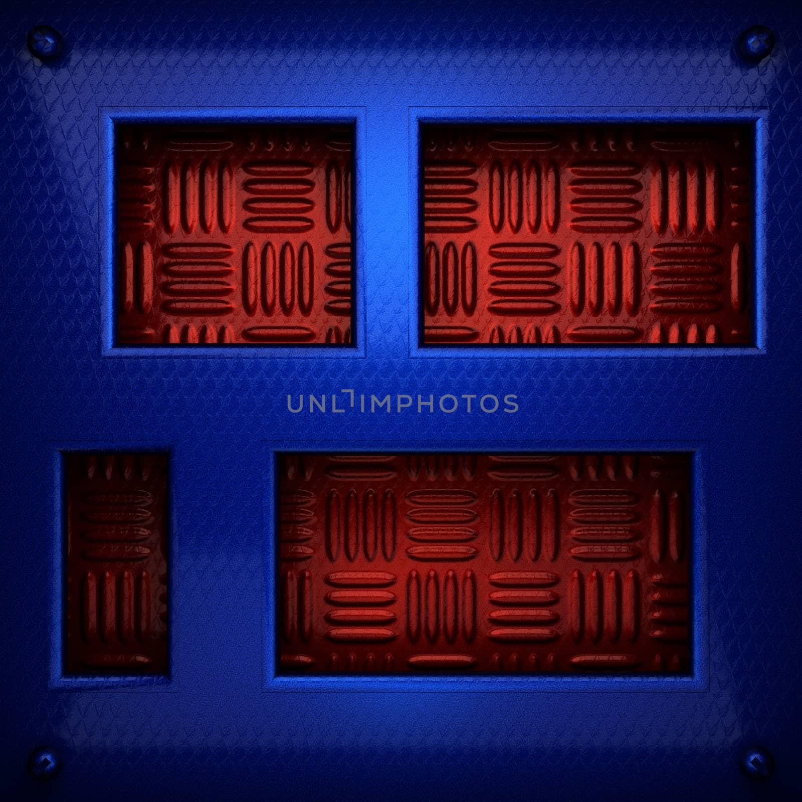 red and blue metal background