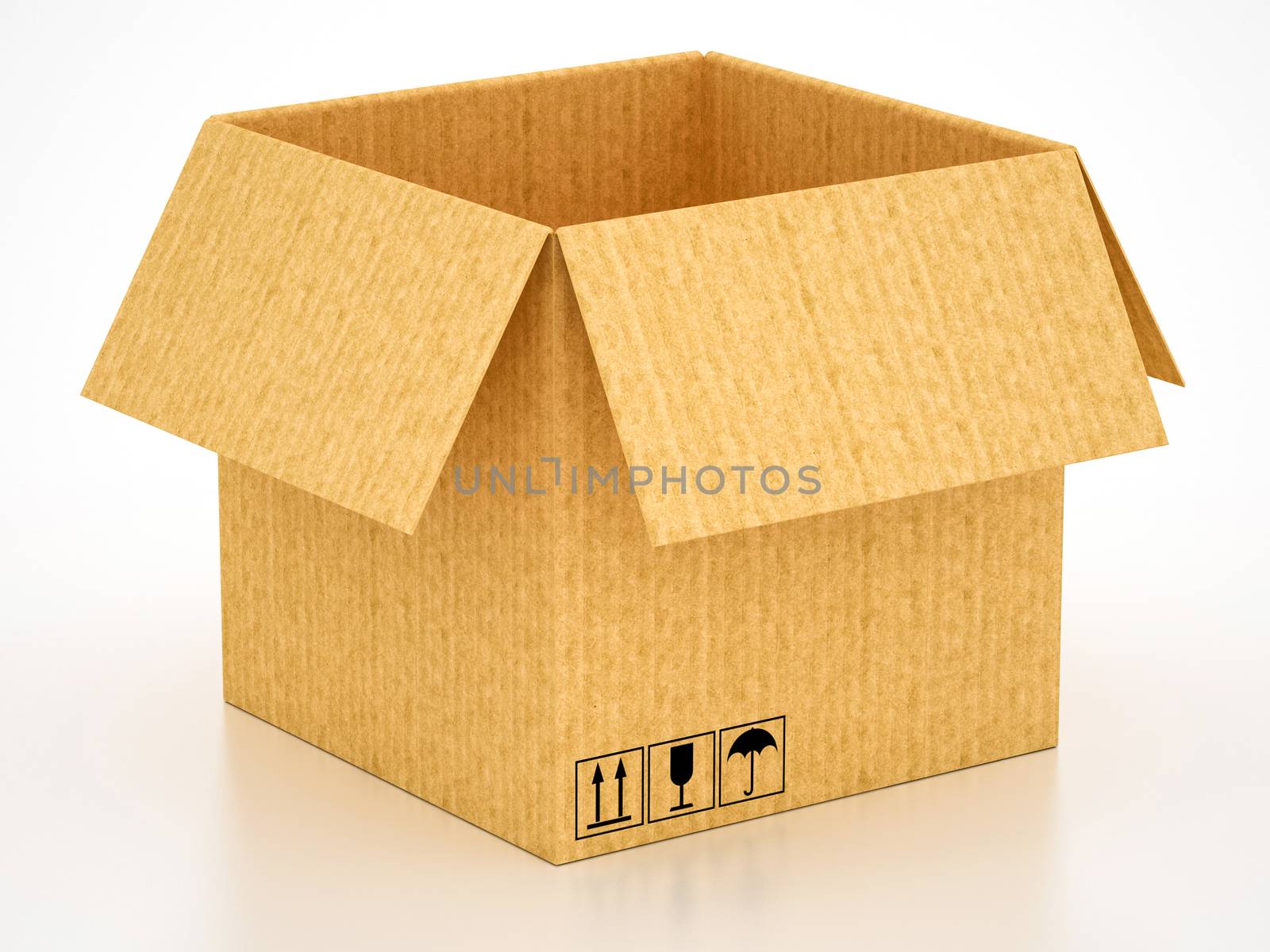 box package cardboard carton on a white background