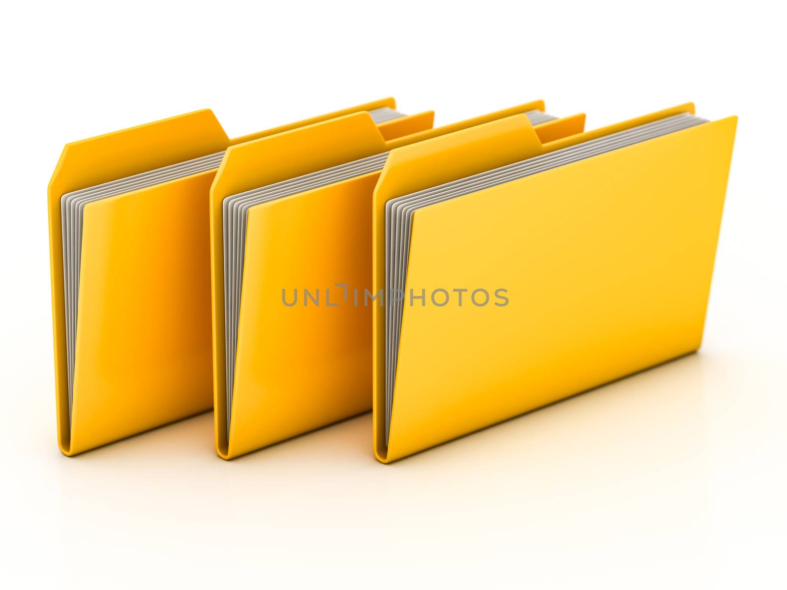 folders and files on a white background