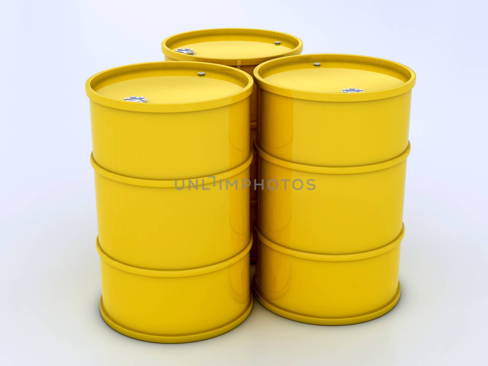 сhemical yellow barrels by Lupen