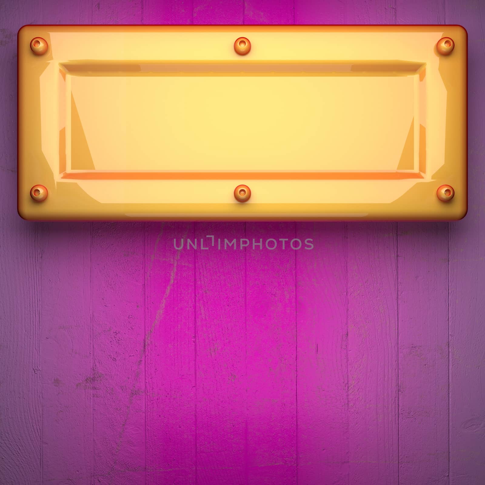 yellow metal and pink wood background