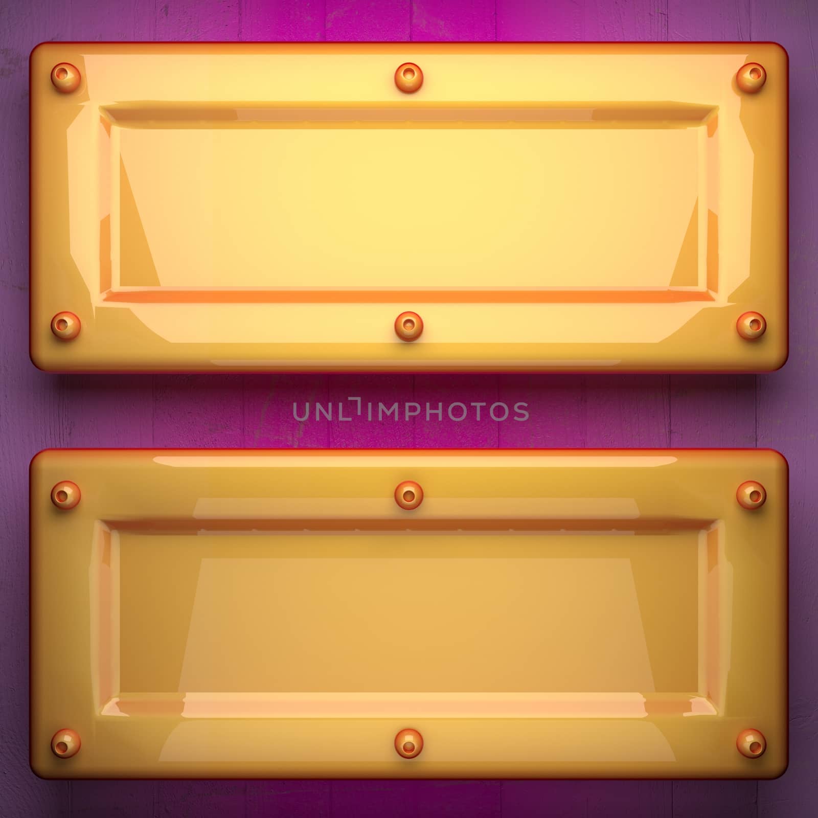 yellow metal and pink wood background