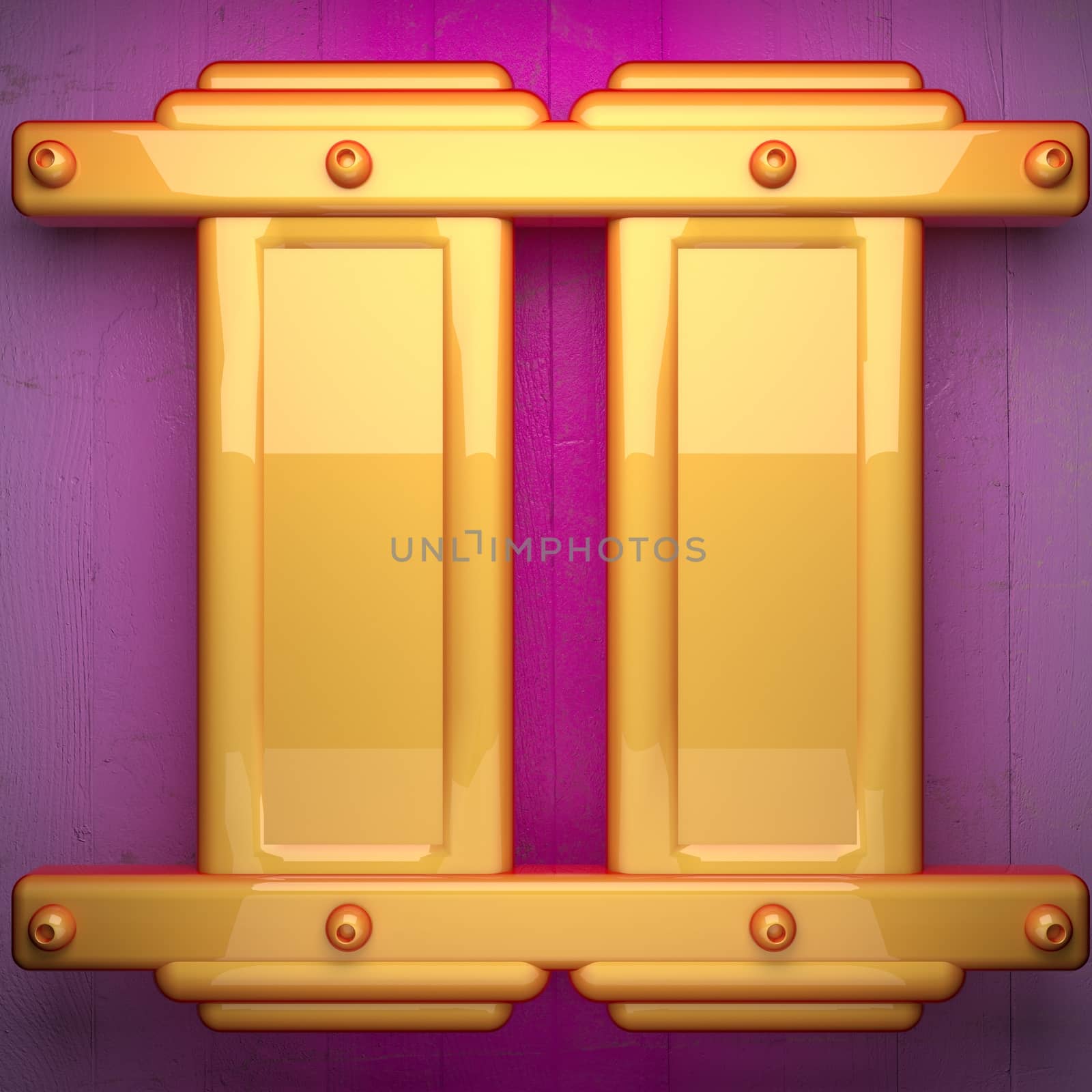 yellow metal and pink wood background by videodoctor