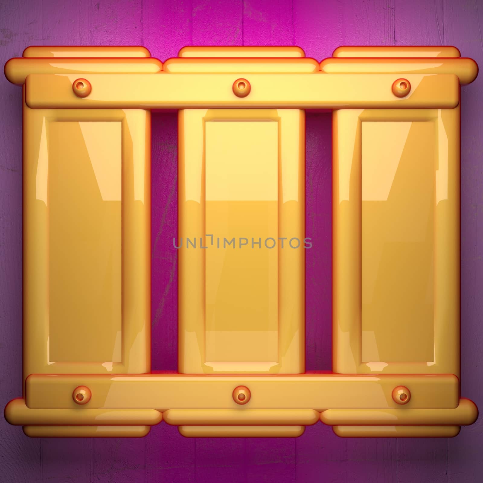 yellow metal and pink wood background