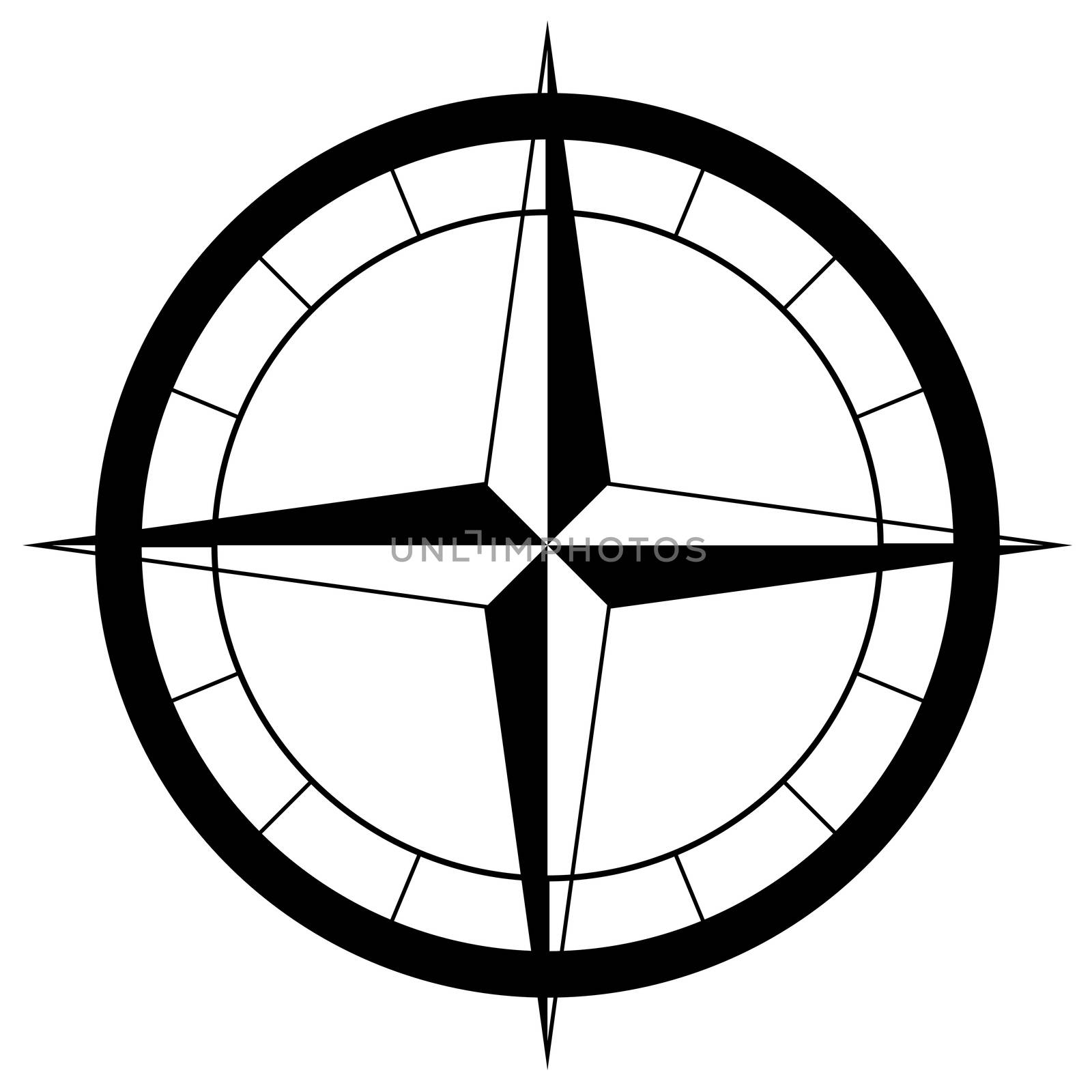 3d generated picture of a compass rose