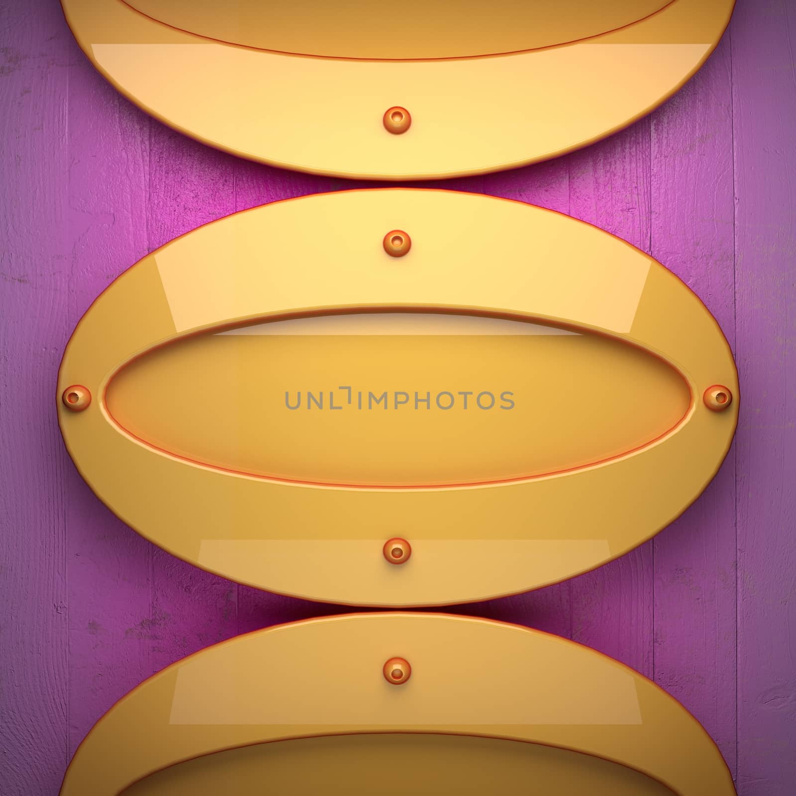yellow metal and pink wood background