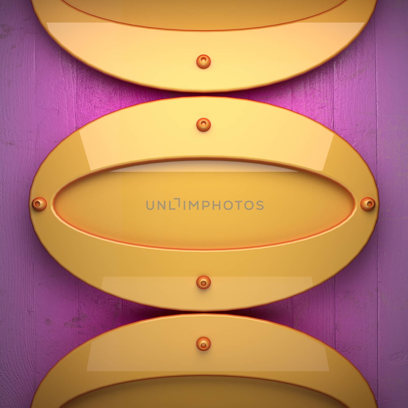 yellow metal and pink wood background by videodoctor