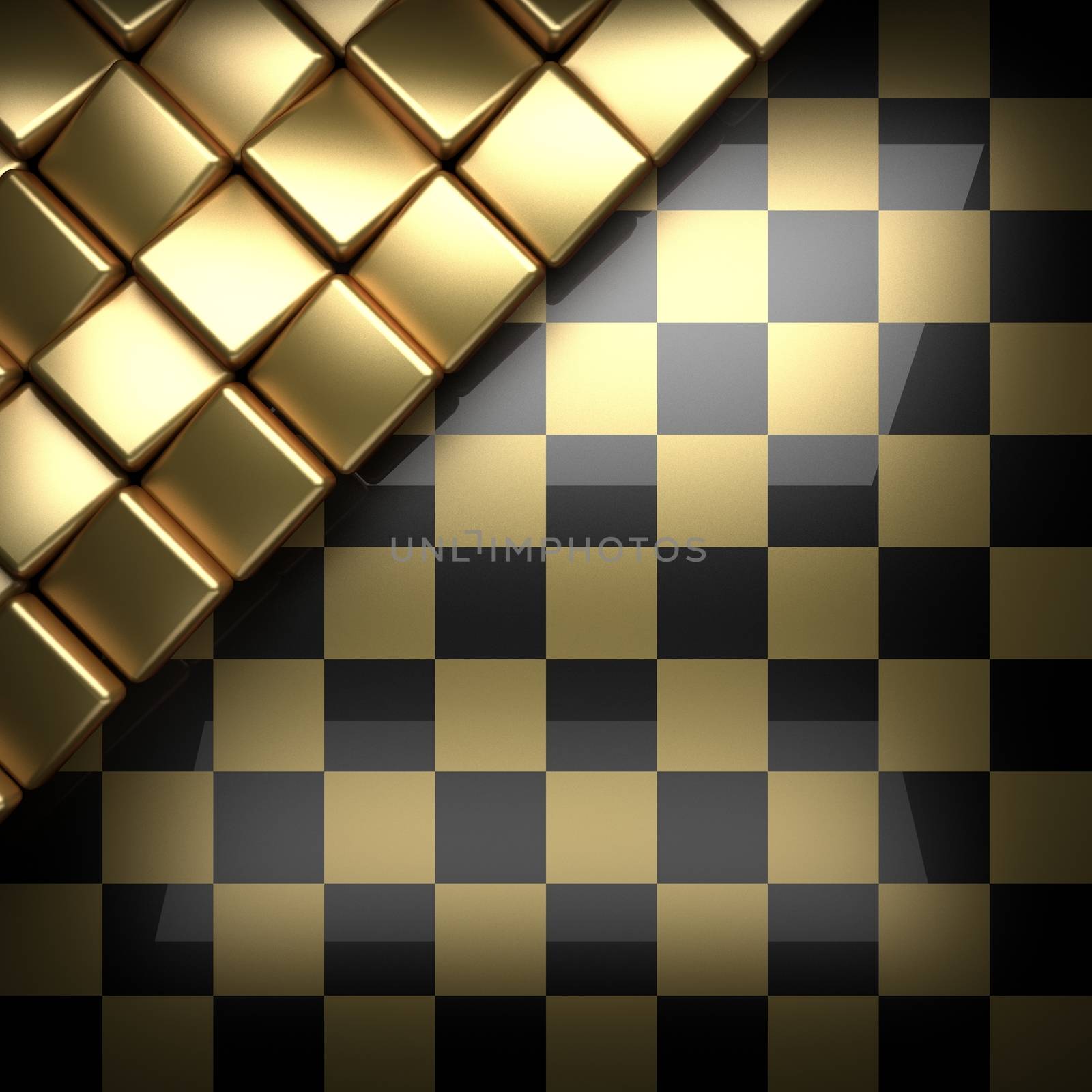 polished golden and black background