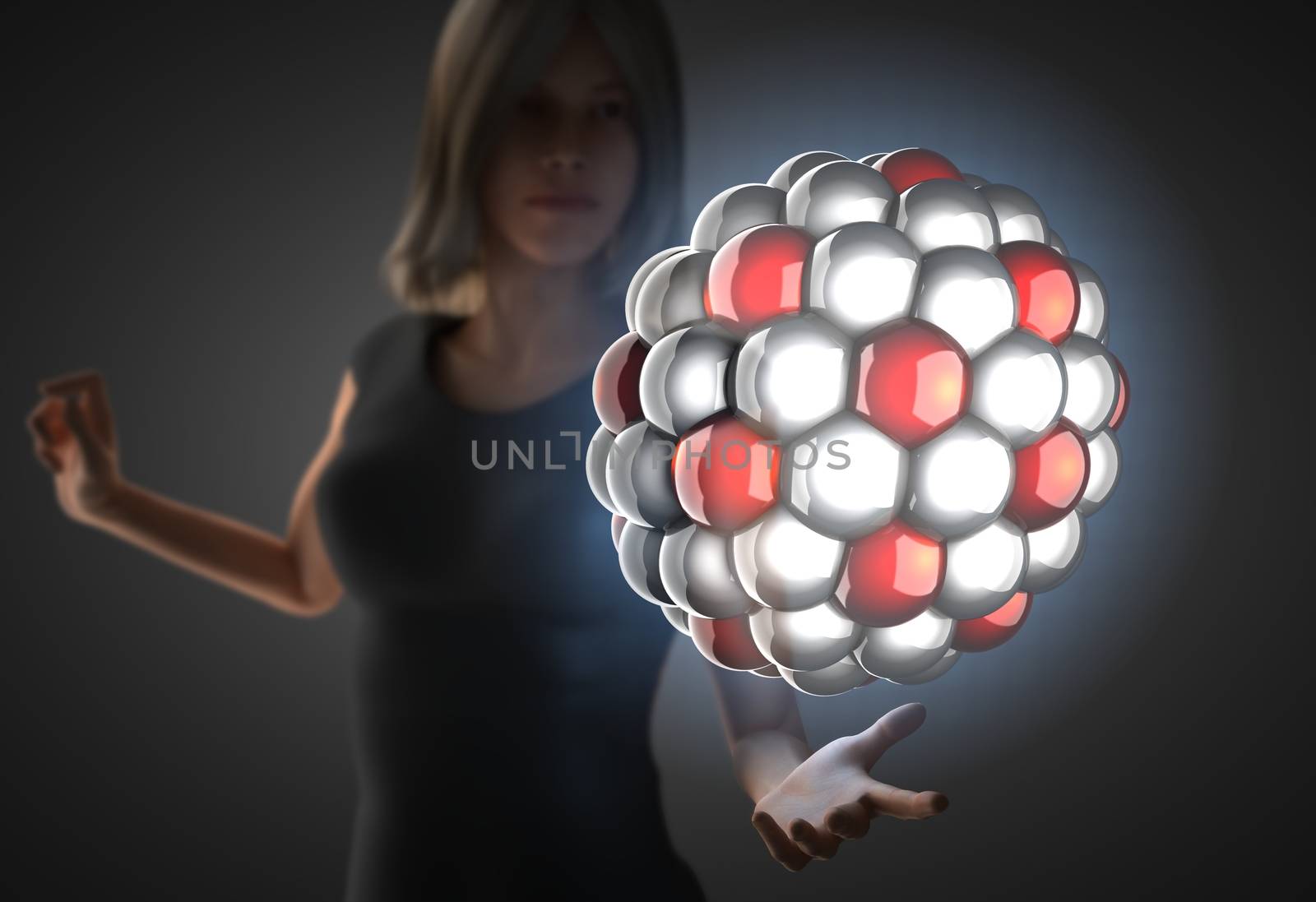 woman and futusistic hologram by videodoctor