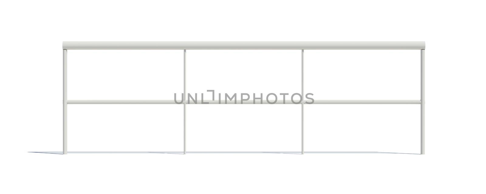 Three-dimensional white railing by cherezoff