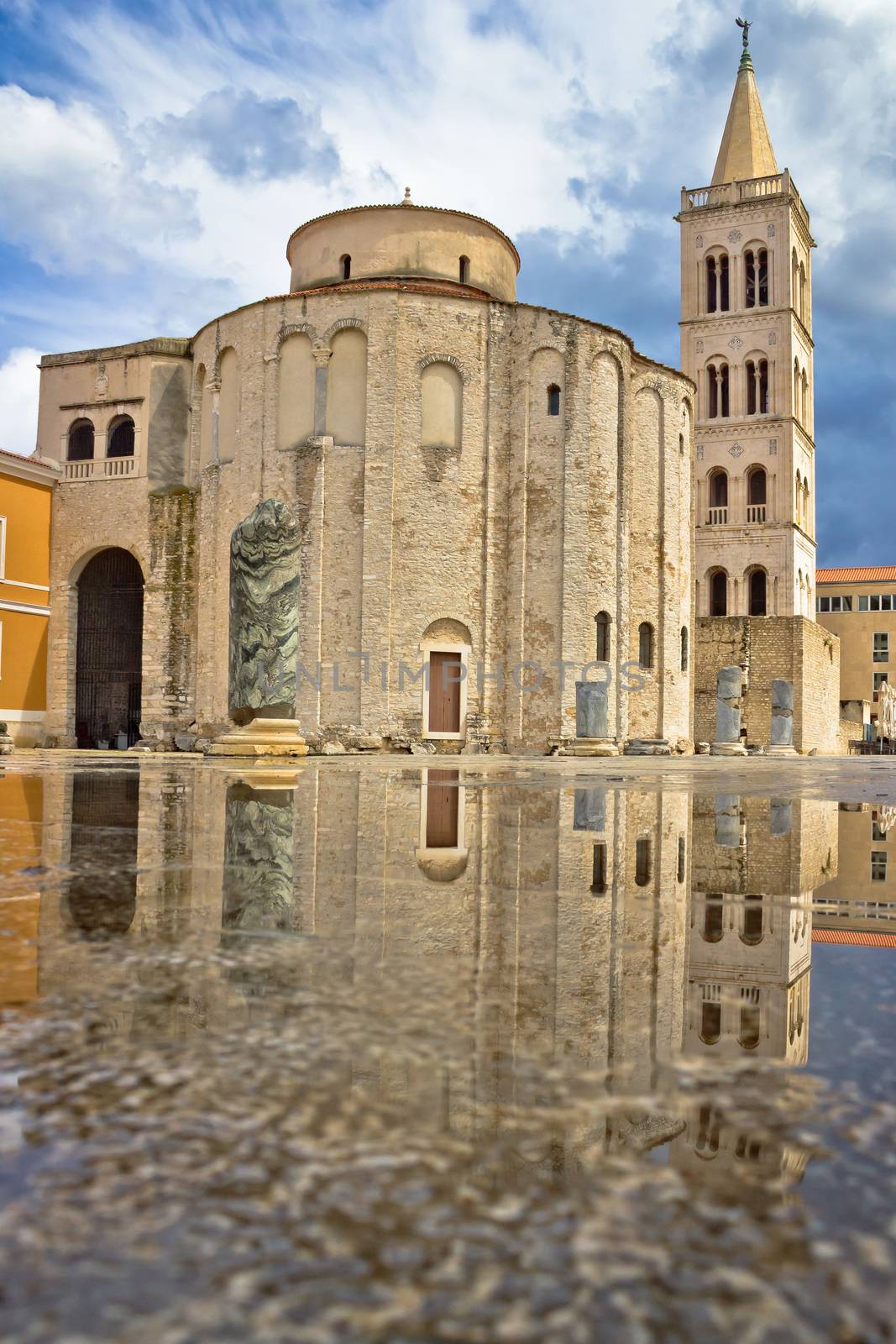 Zadar cathedral landmark with water reflection by xbrchx