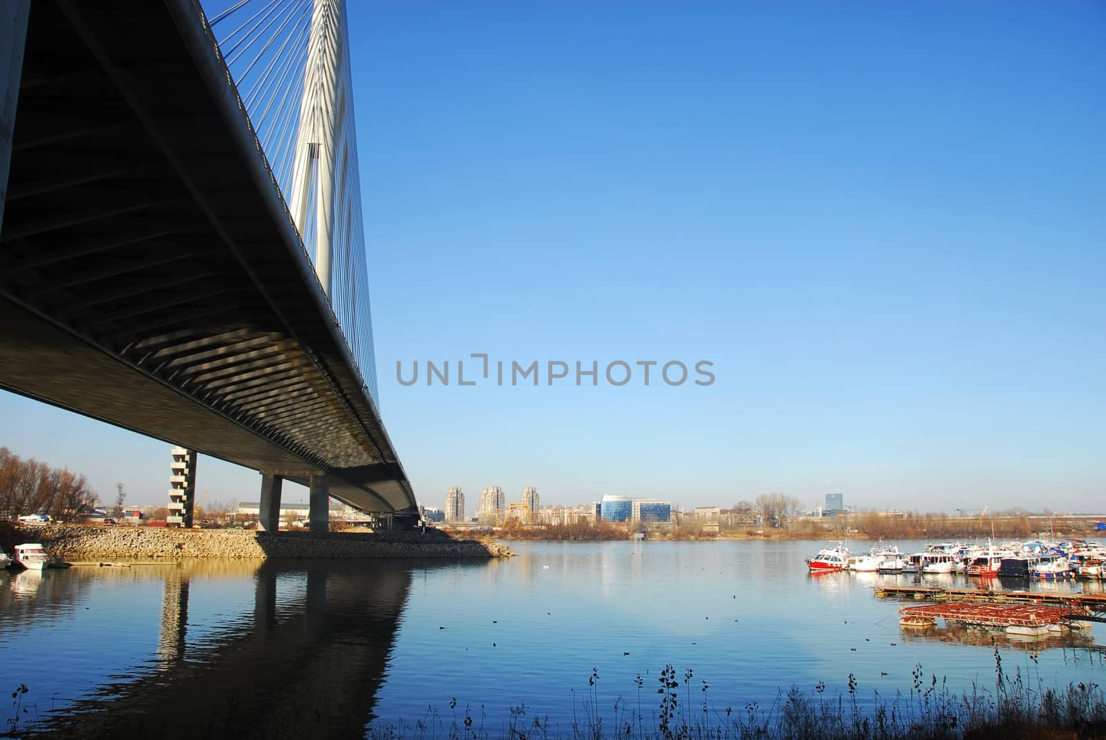 Ada bridge tower in Belgrade, Serbia by simply