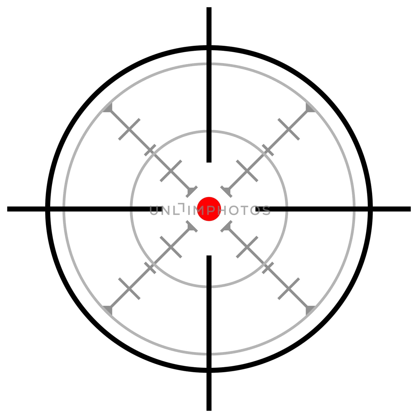 3d generated picture of a simple target