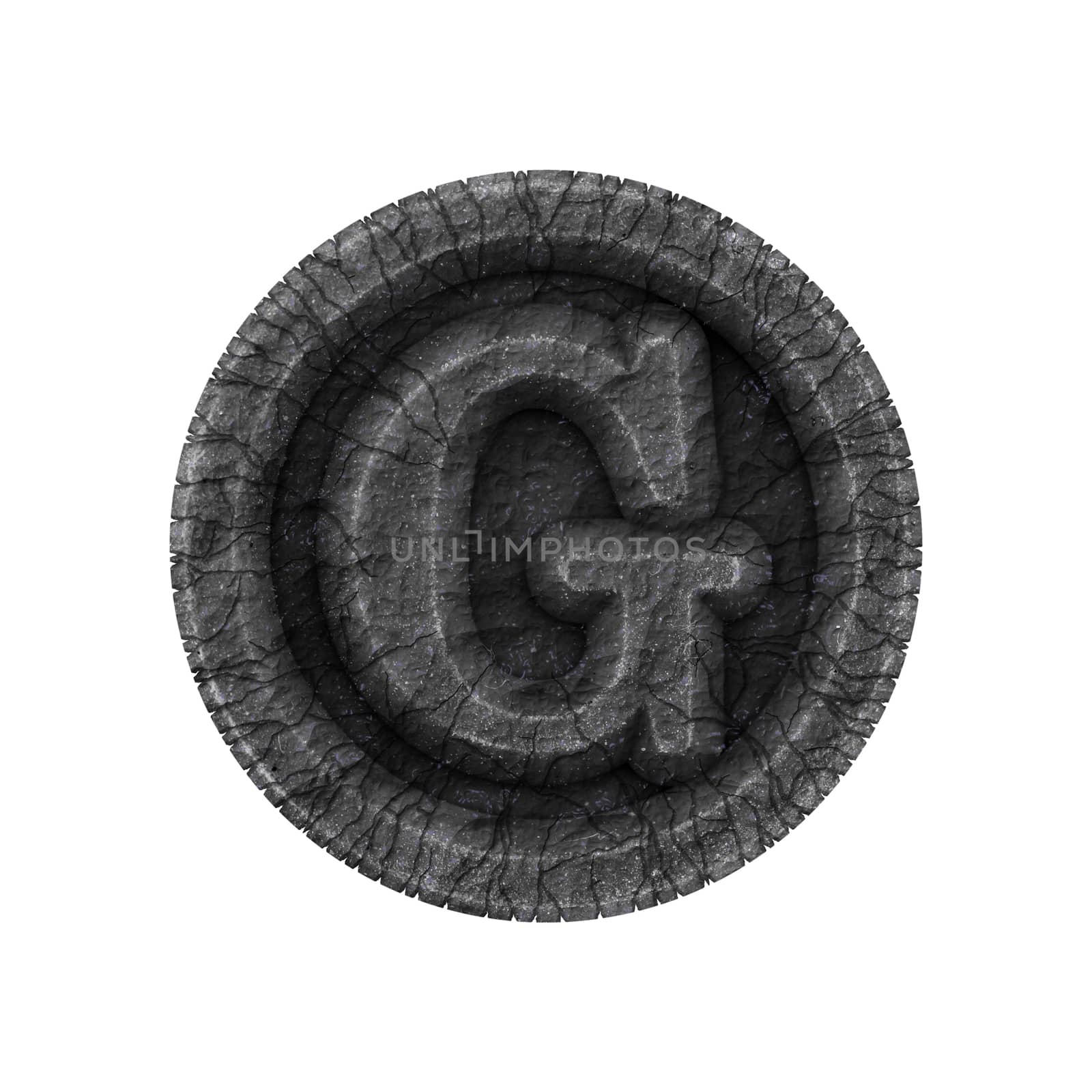 Image of the letter - grunge font - design elements