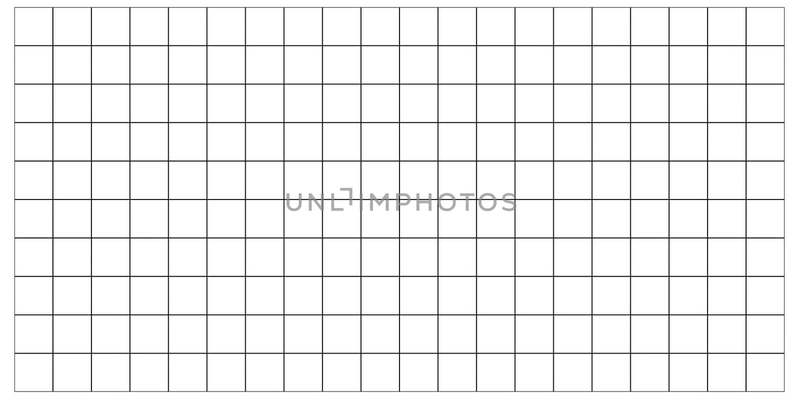 Visualization squares grid. Isolated on white background