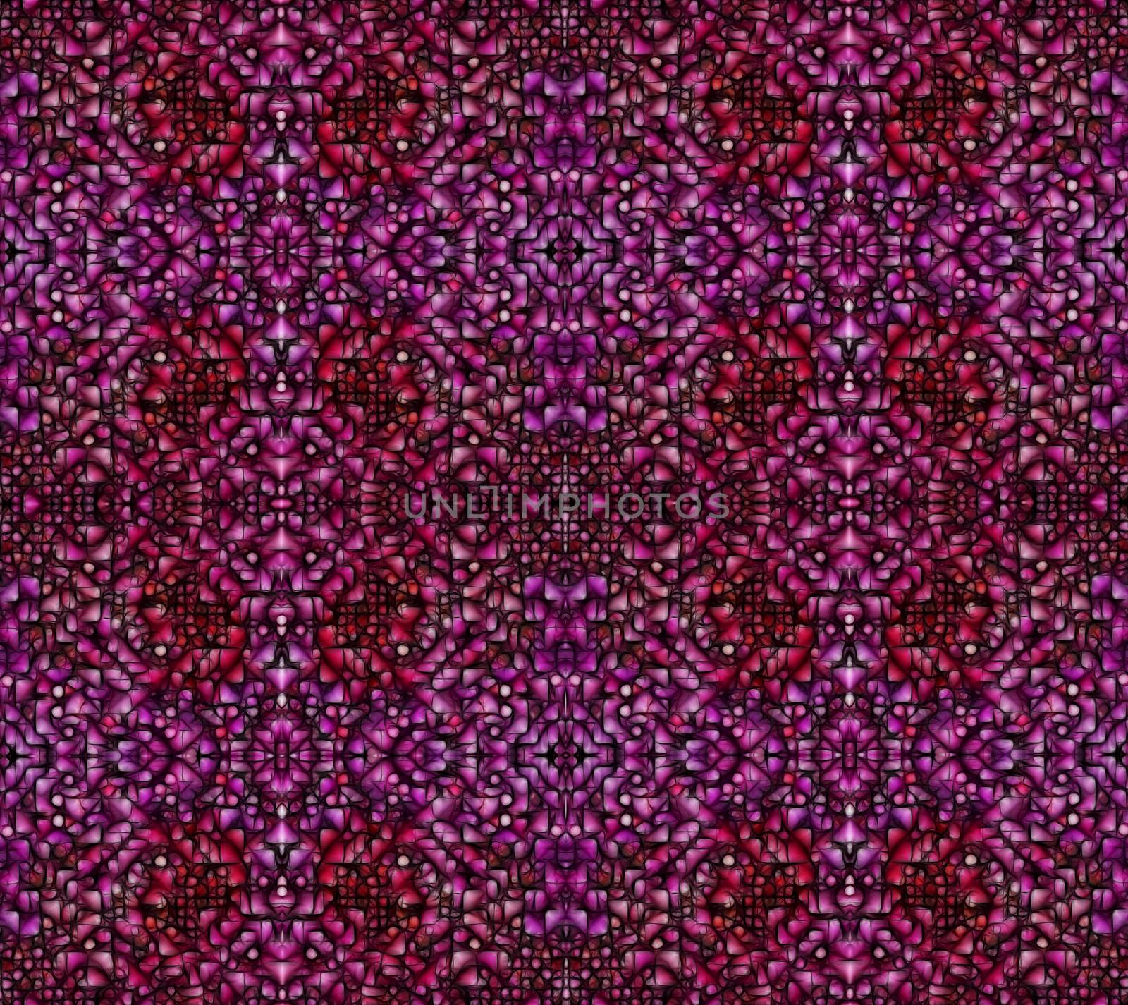 Abstract background with texture of mosaic ornament red and pink tones
