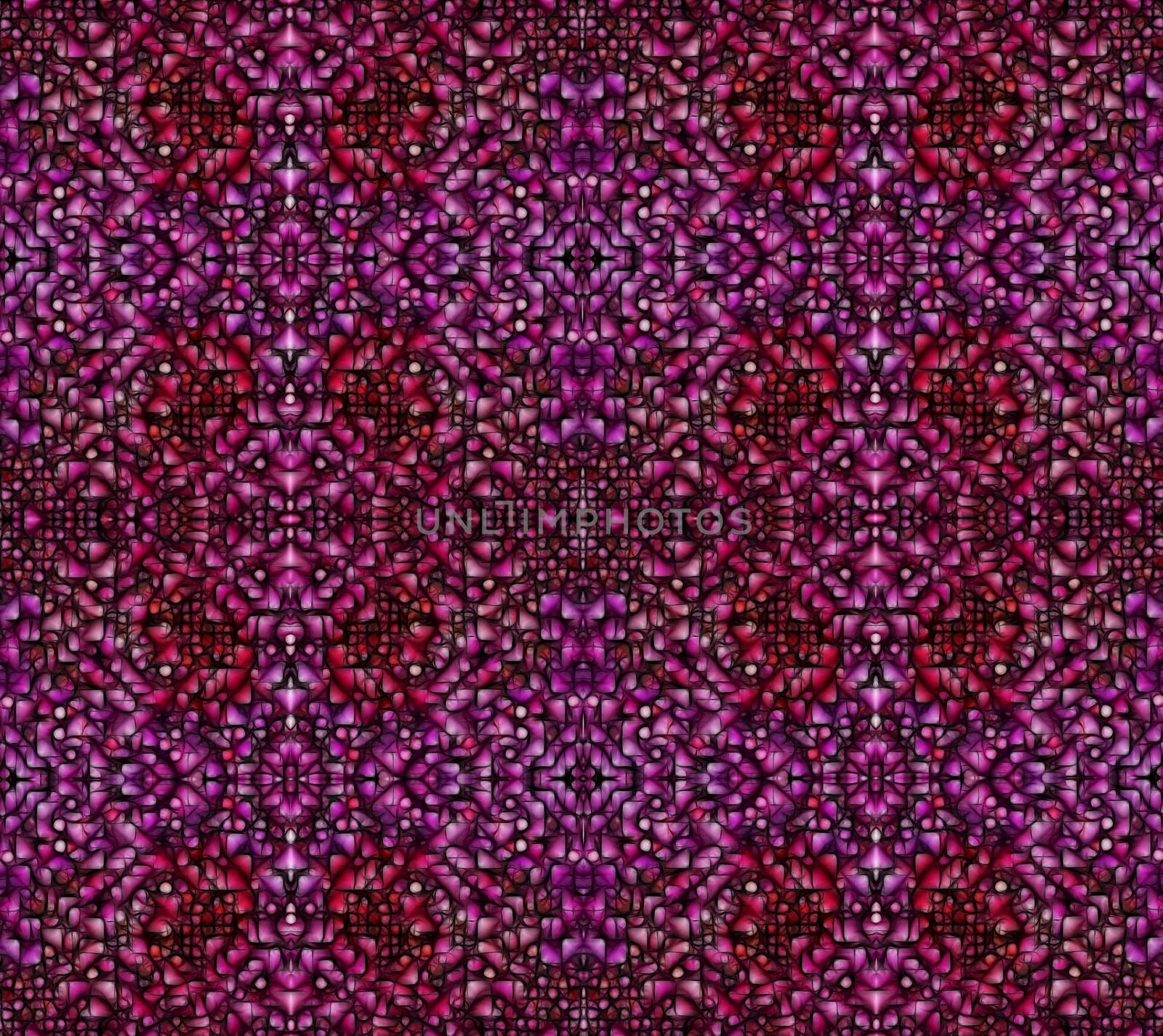 Abstract background with texture of mosaic ornament red and pink tones