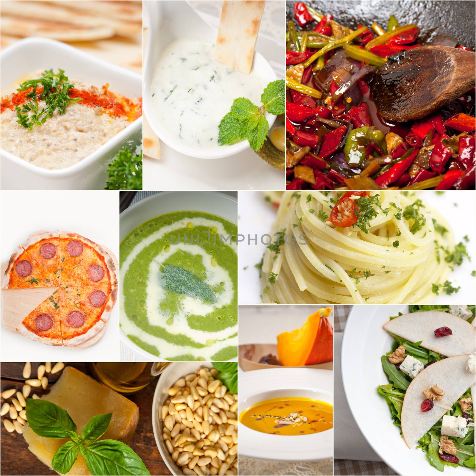 healthy and tasty Italian food collage by keko64