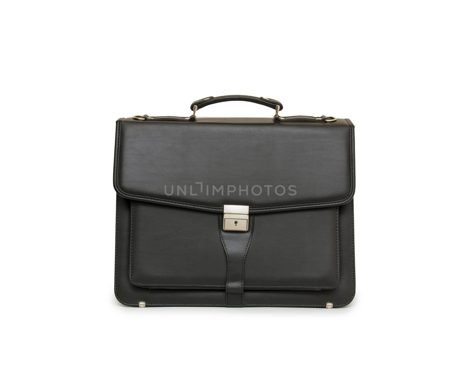 Business leather briefcase isolated

