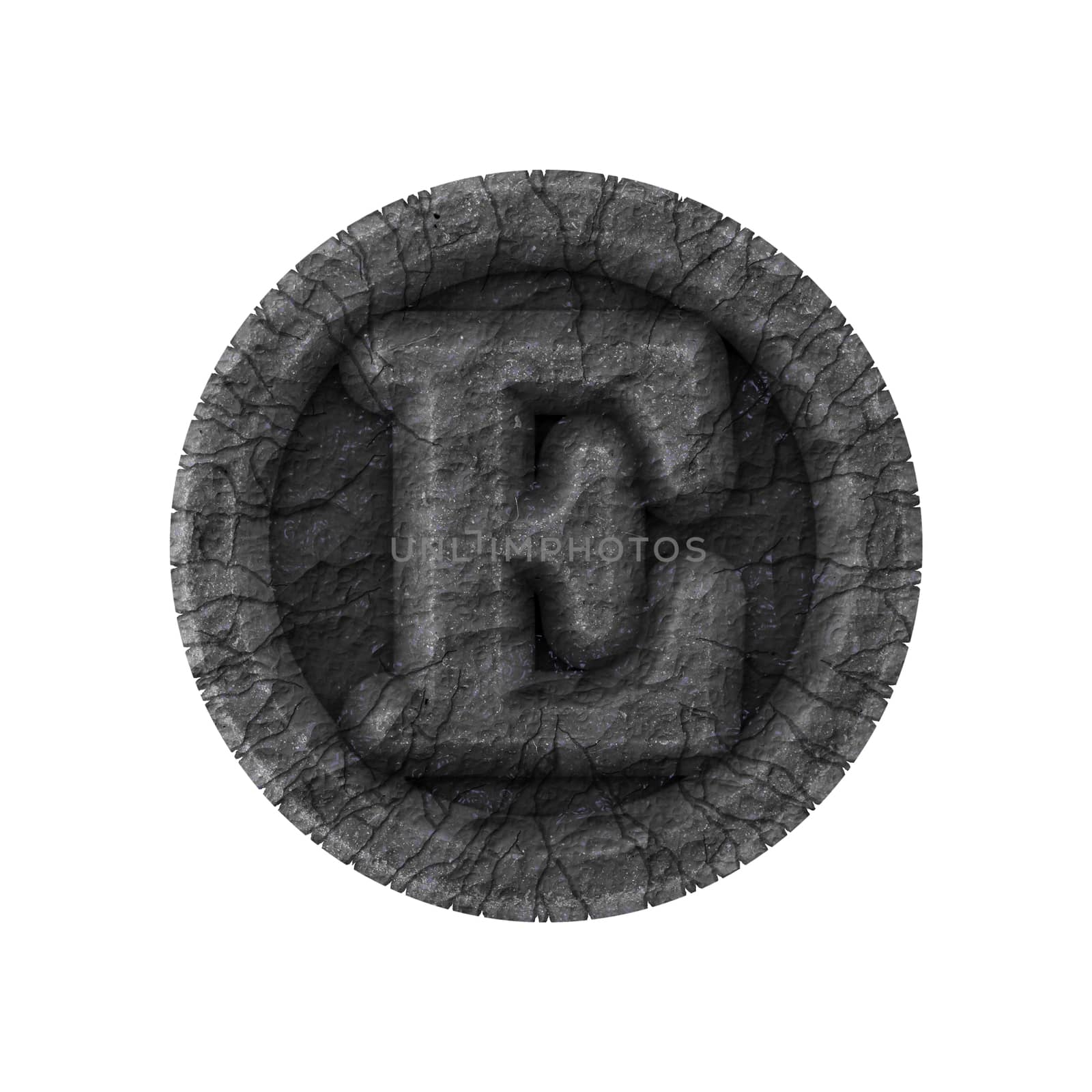 grunge font - letter E by Mibuch
