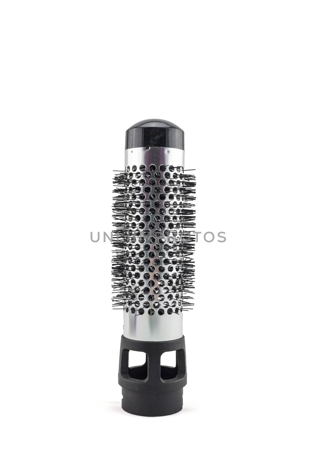 Comb brush accessories for hair dryer isolated on white by nopparats