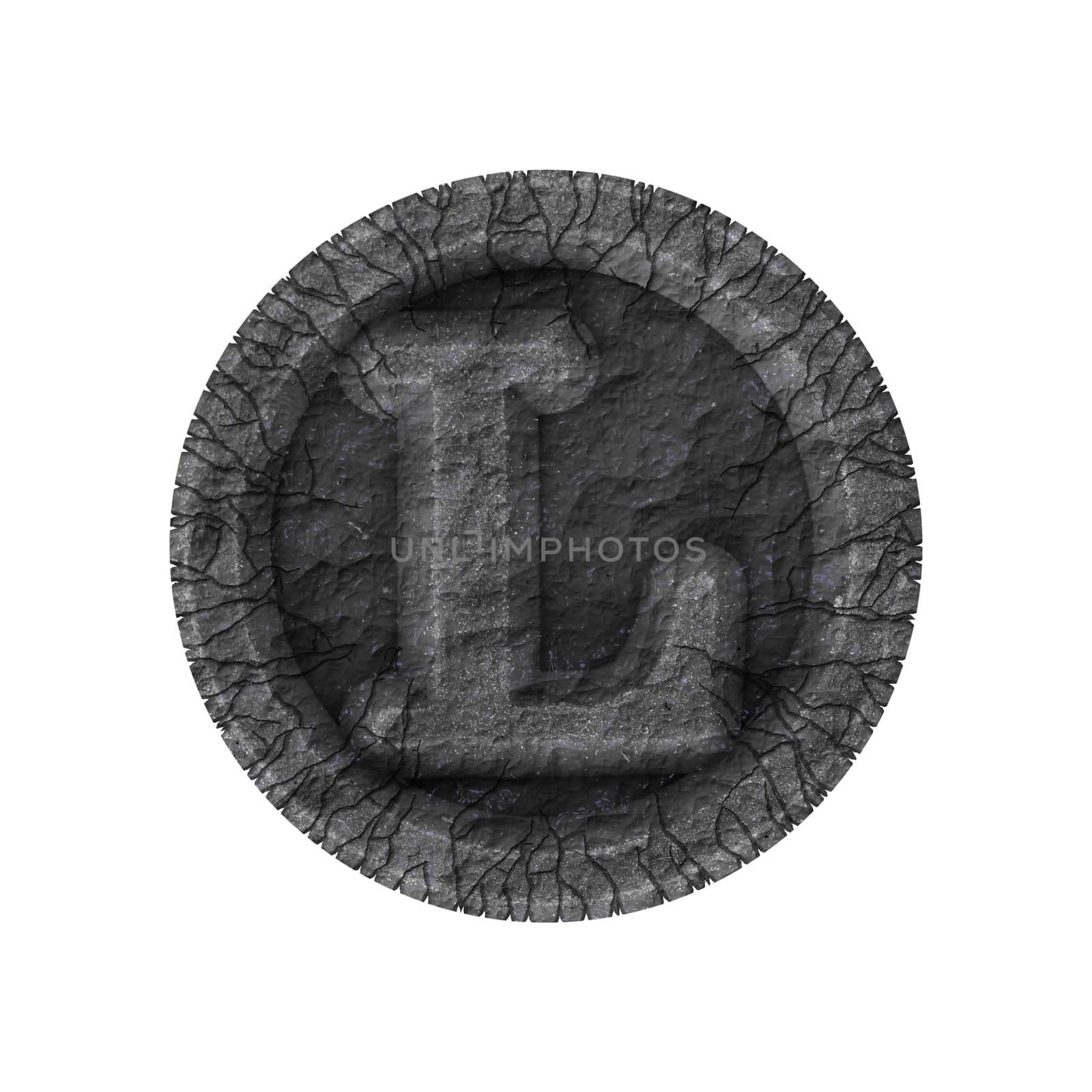 grunge font - letter L by Mibuch