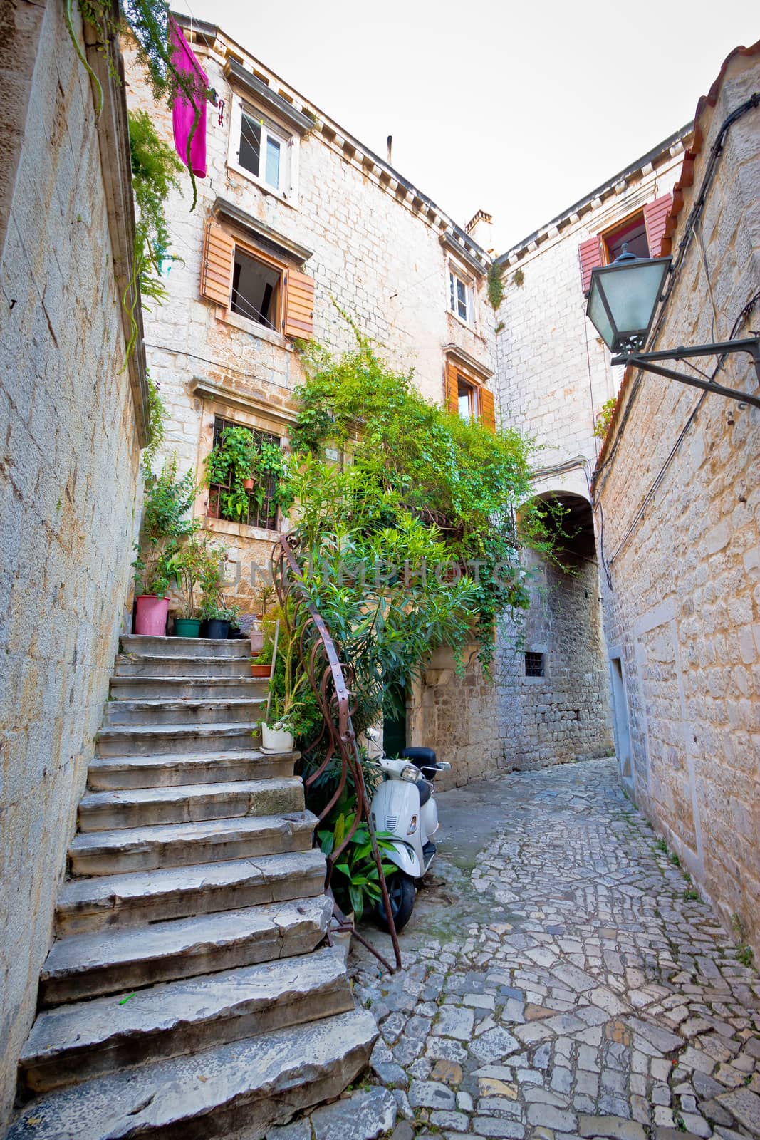 Stone streets of old Trogir, Dalmatia, Croatia