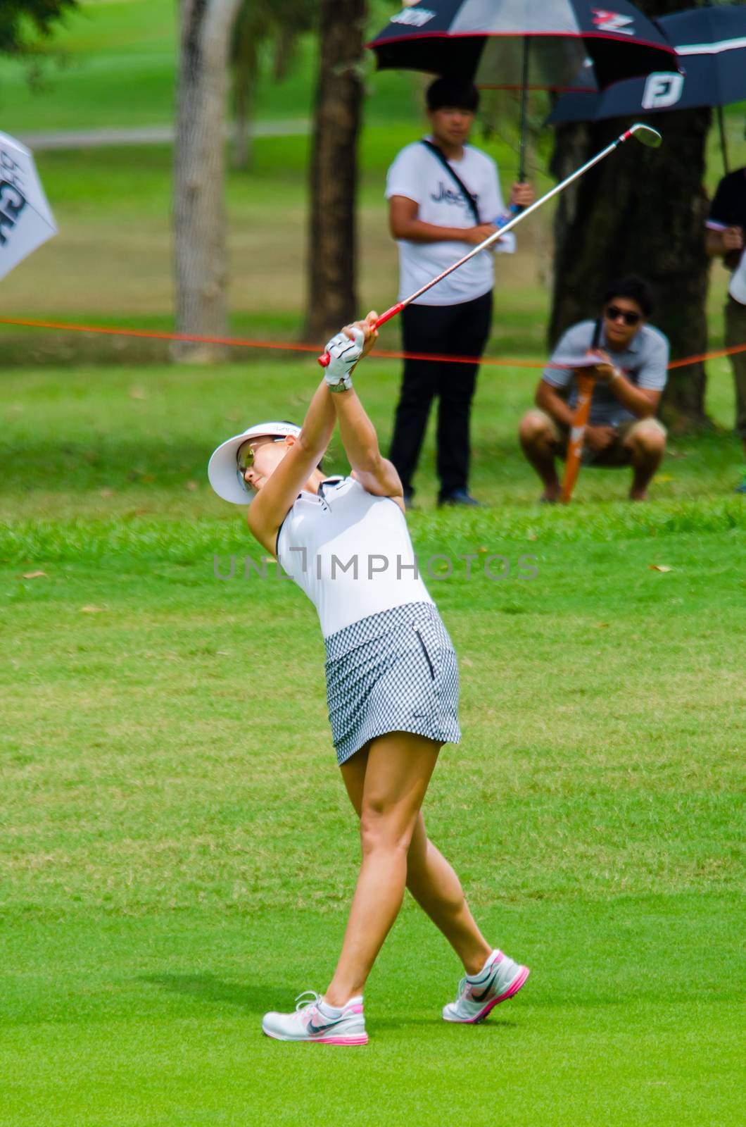 CHONBURI - FEBRUARY 28: Michelle Wie of USA in Honda LPGA Thailand 2015 at Siam Country Club, Pattaya Old Course on February 28, 2015 in Chonburi, Thailand.