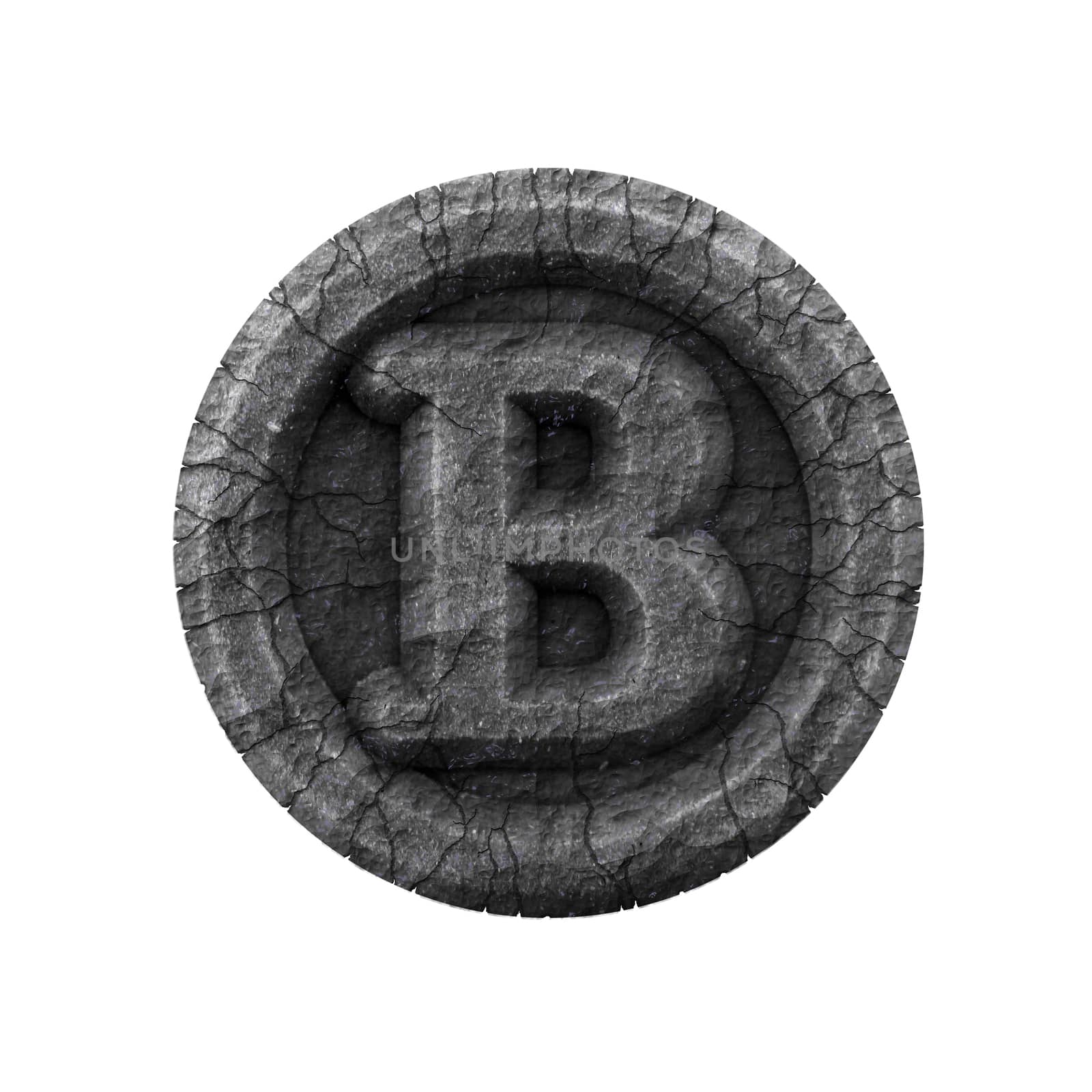 grunge font - letter B by Mibuch