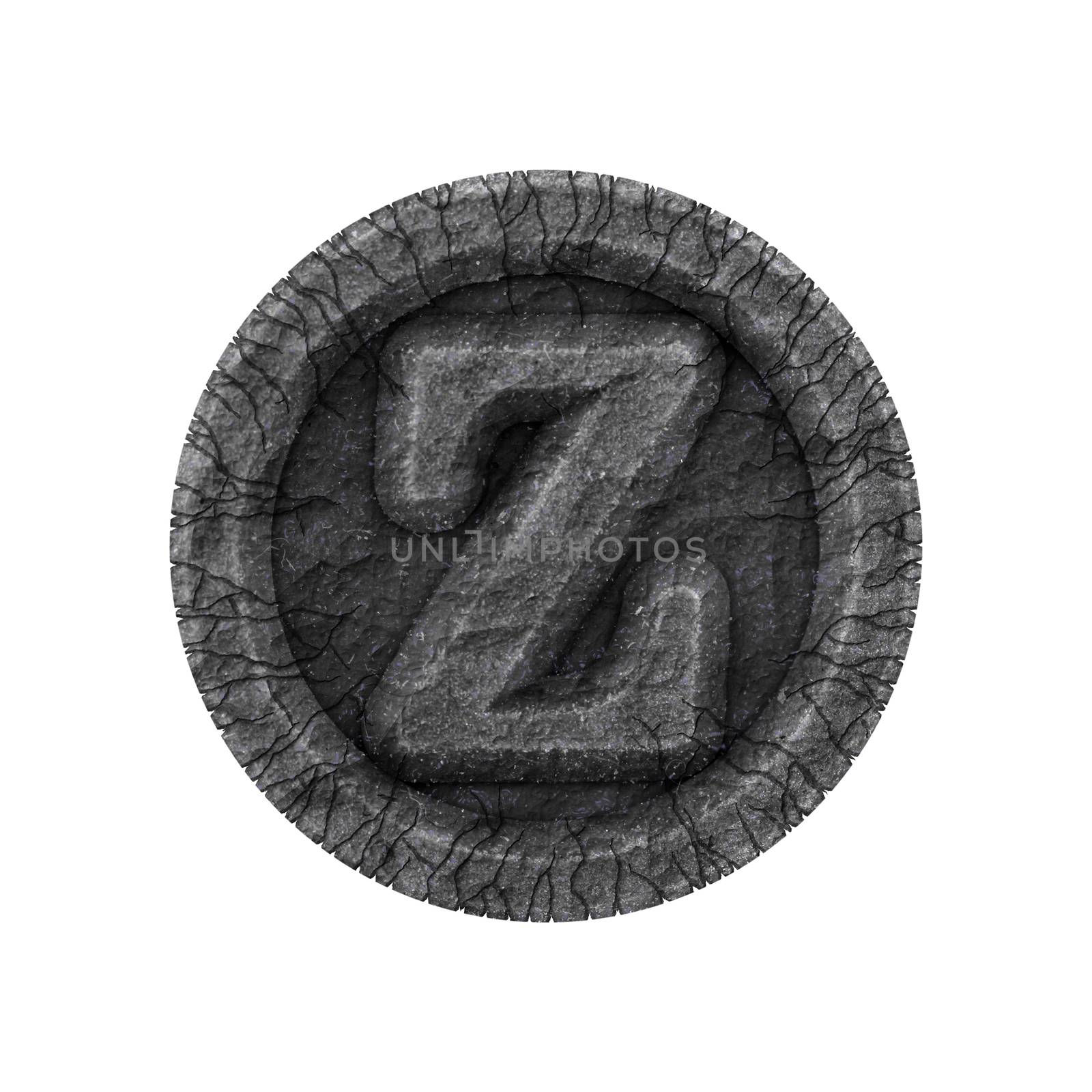 grunge font - letter Z by Mibuch