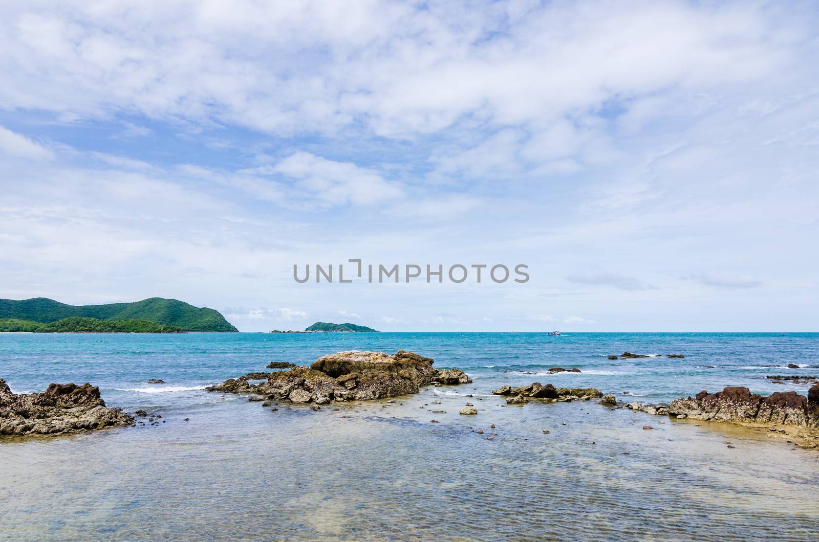 Green island and sea nature landscape by sweetcrisis