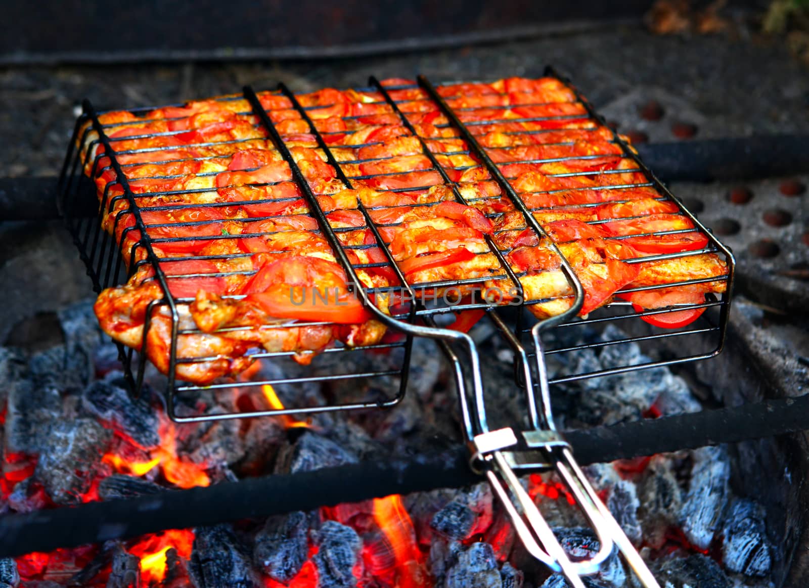 Preparation of the Roasted Meat on the Barbecue Grill