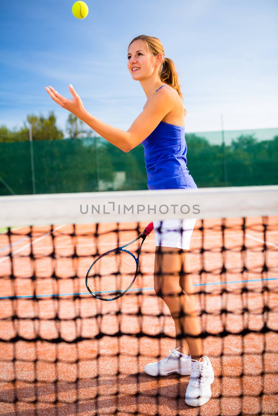 Portrait of a pretty young tennis player  by viktor_cap