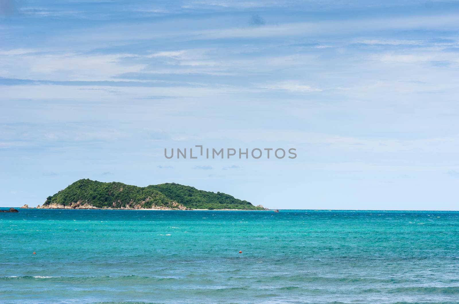 Green island and sea nature landscape by sweetcrisis