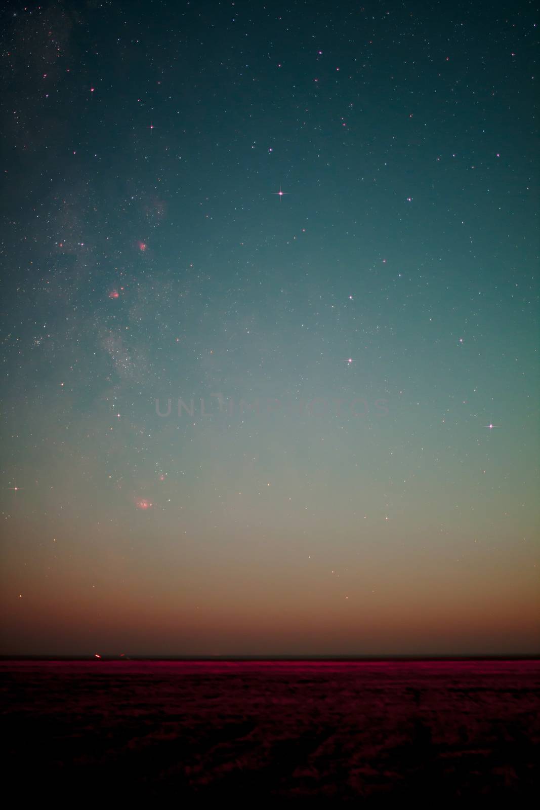 Nightsky over St. Peter-Ording in Germany