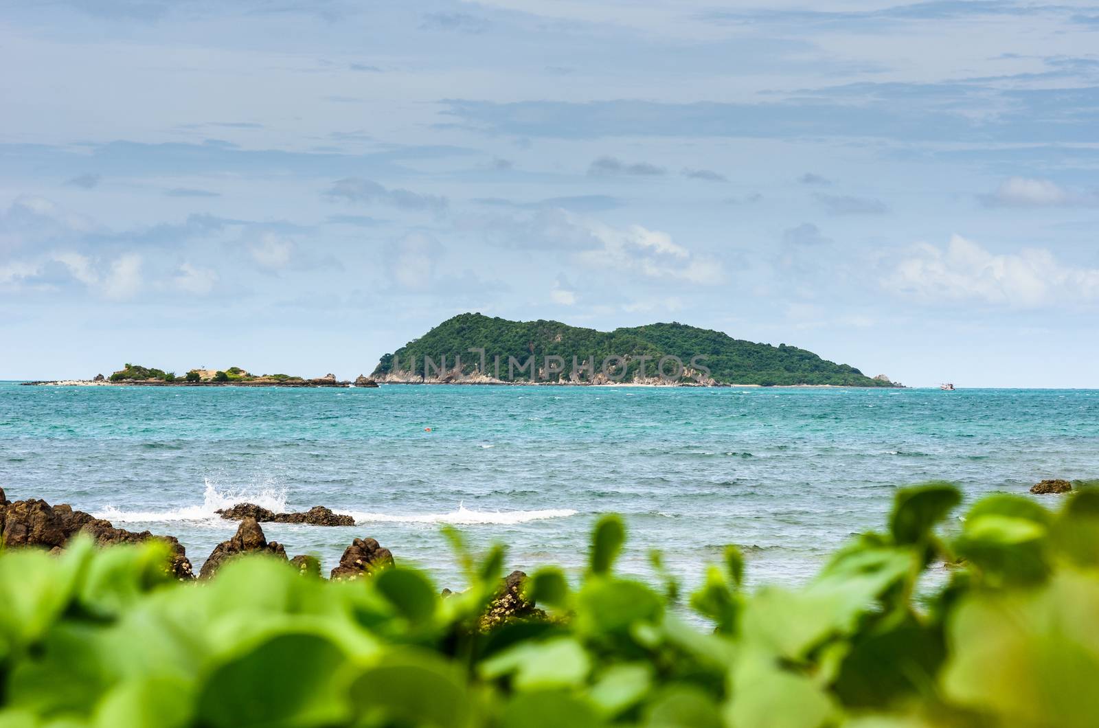 Green island and sea nature landscape by sweetcrisis