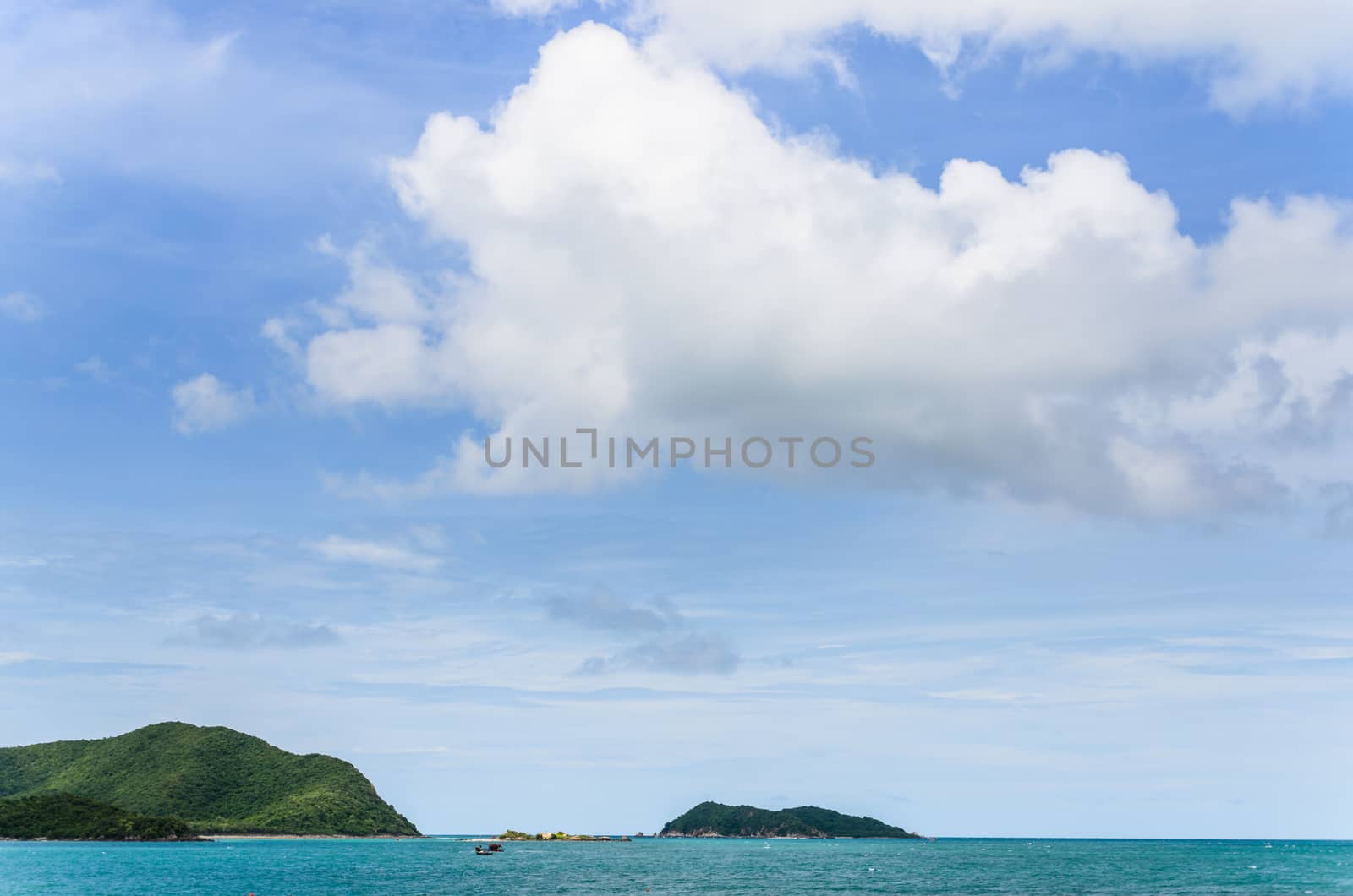 Green island and sea nature landscape by sweetcrisis