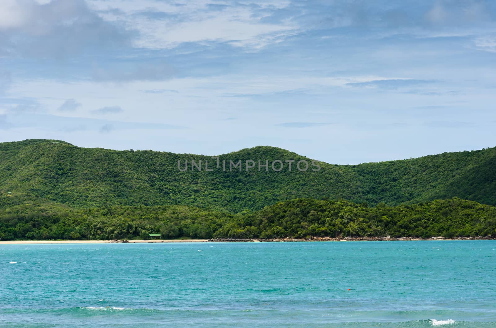 Green island and sea nature landscape by sweetcrisis