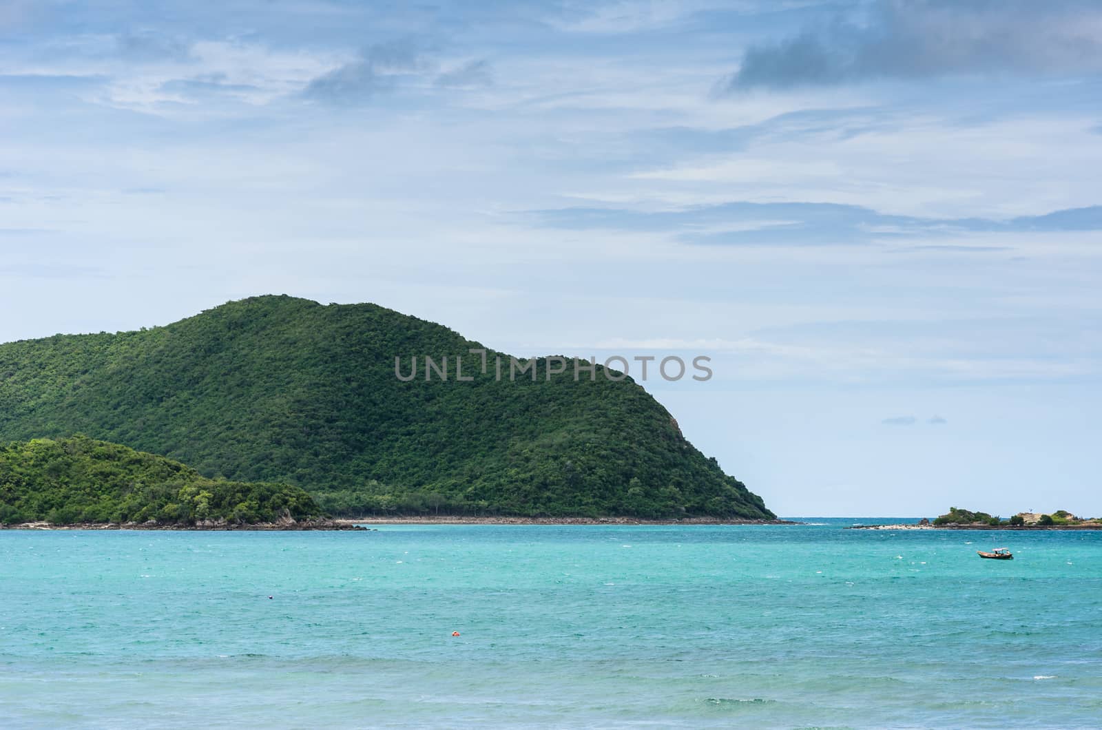 Green island and sea nature landscape by sweetcrisis