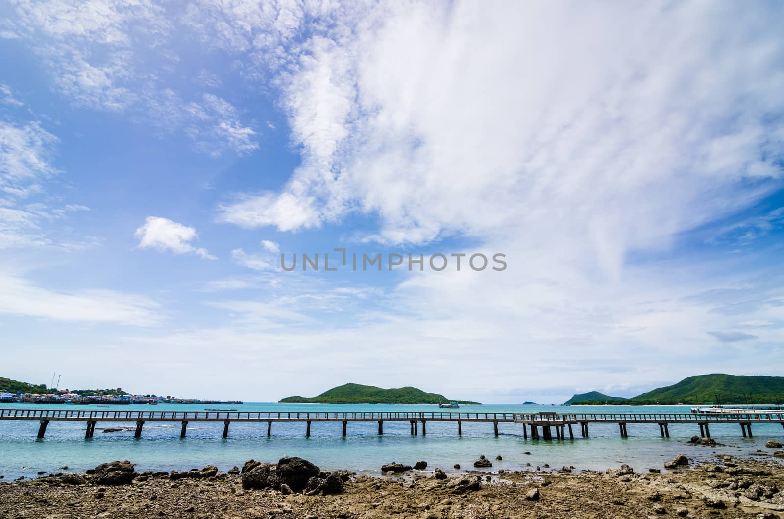 Green island and sea nature landscape by sweetcrisis