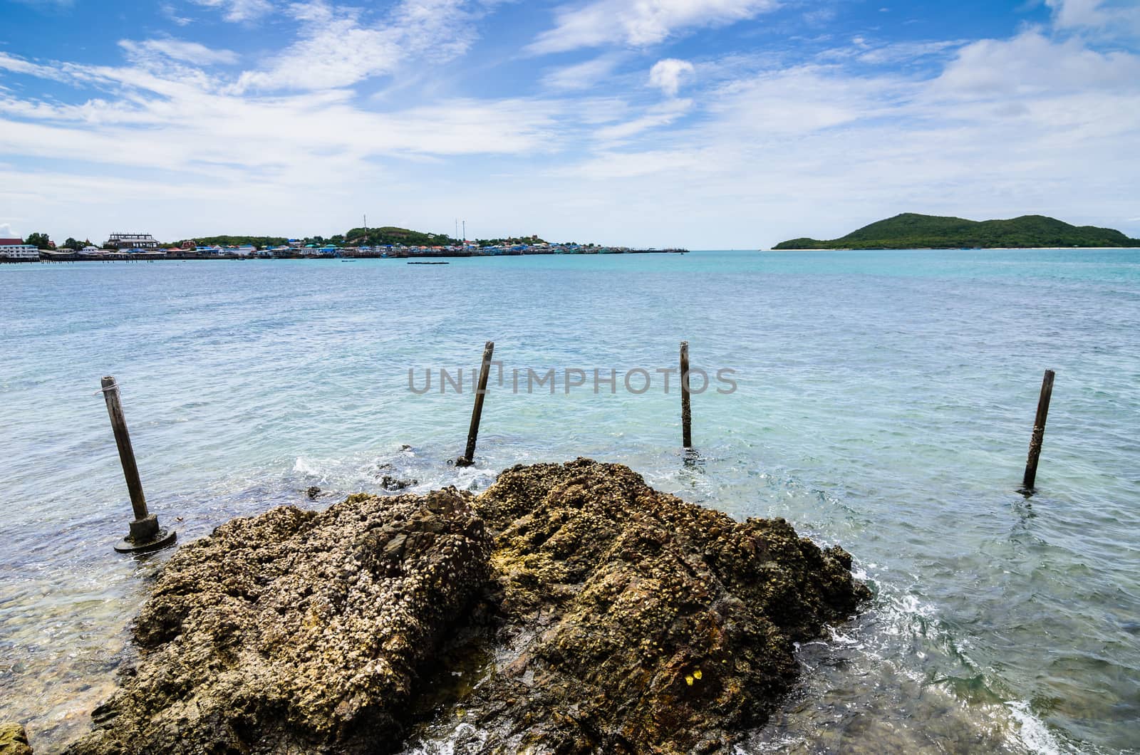 Green island and sea nature landscape by sweetcrisis