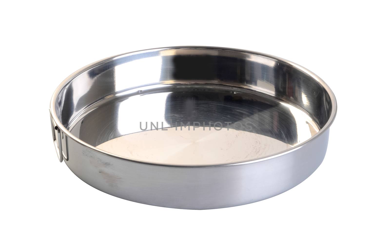 pot. stainless steel pot on background. stainless steel pot on a by heinteh