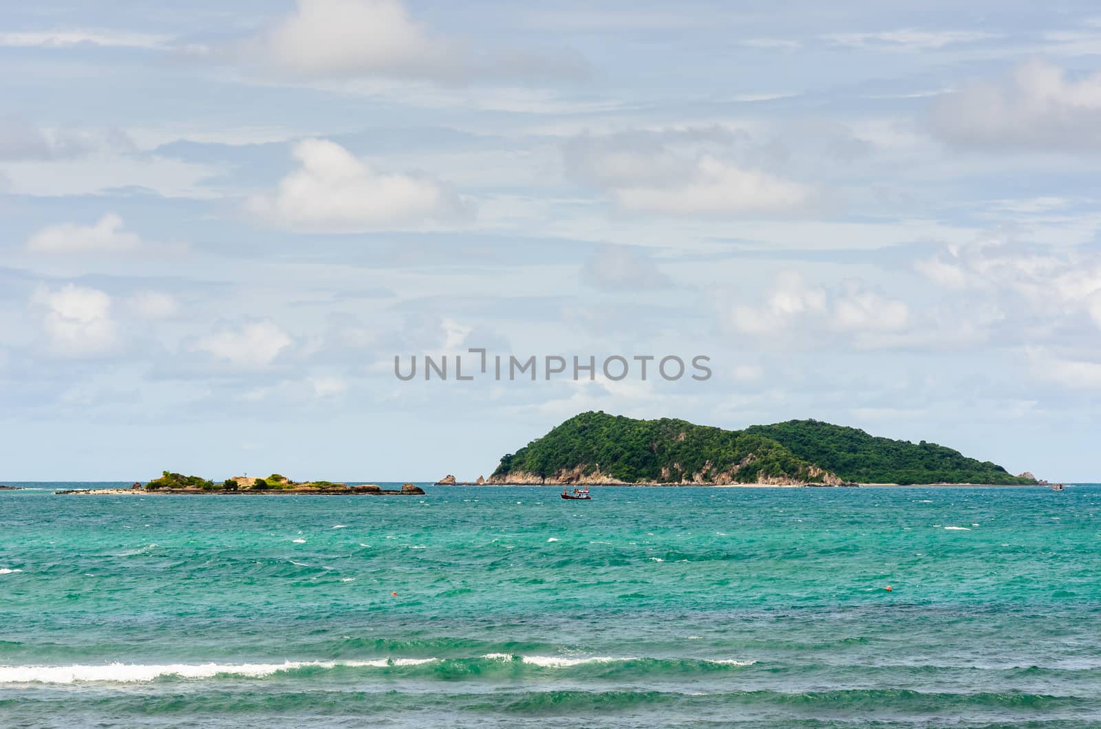 Green island and sea nature landscape by sweetcrisis