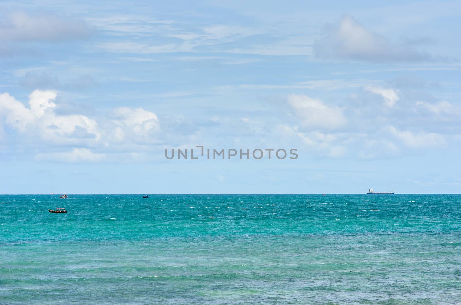 Blue sea nature and the sky in Thailand