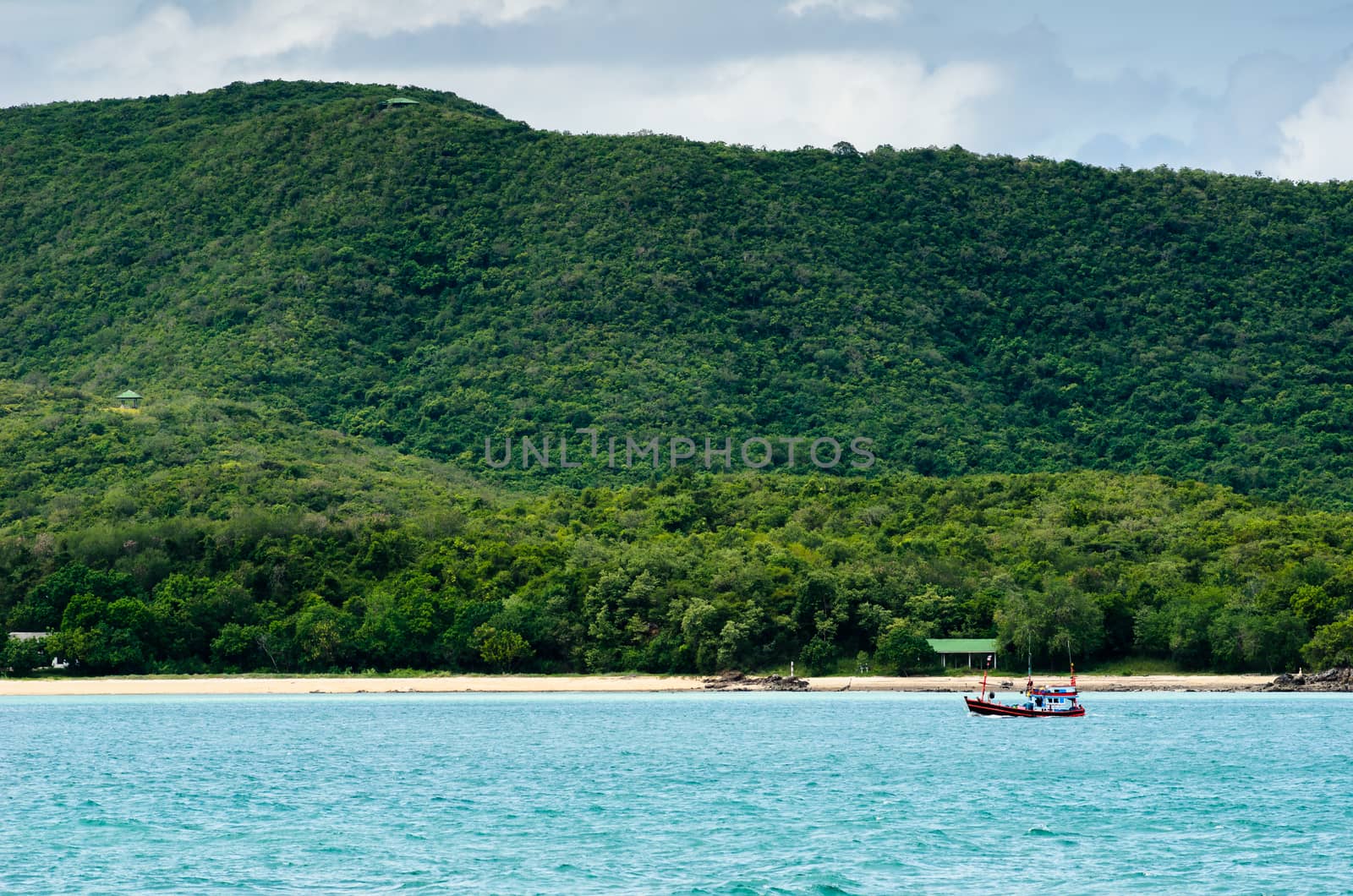 Green island and sea nature landscape by sweetcrisis