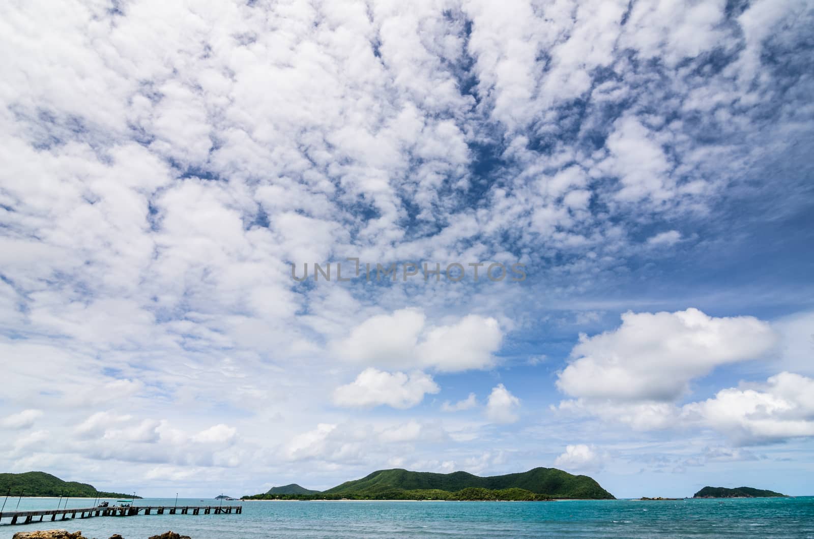 Green island and sea nature landscape by sweetcrisis