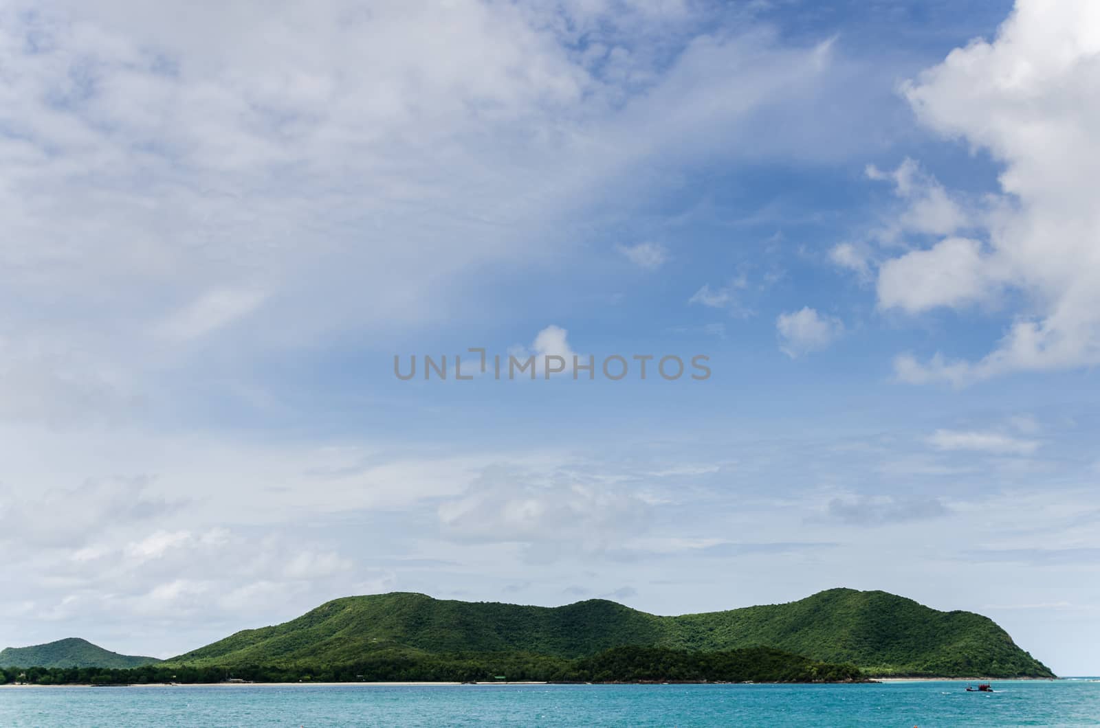 Green island and sea nature landscape by sweetcrisis